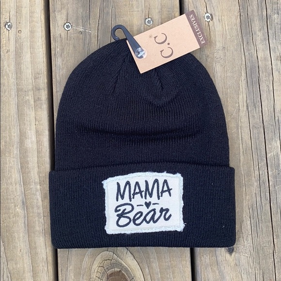 Mama Bear Patch Cc Beanie Winter Hat 
